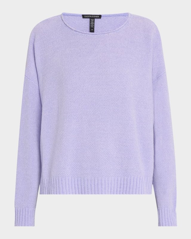Scoop-Neck Organic Cotton Chenille Sweat